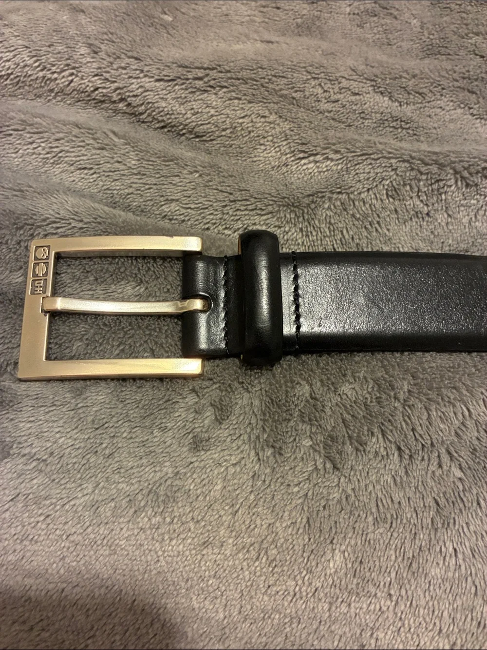 Harley-Davidson Black Leather belt with Silver Buckle & Logo Accents